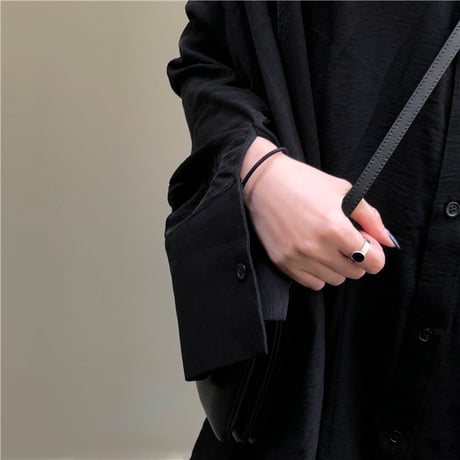 アシンメトリー ロングシャツ 長袖 ルーズ 韓国ファッション レディース シャツワンピース シャツ アシメ 不規則デザイン 暗黒系 ドルマンシャツ ガーリー DTC-601048675644
