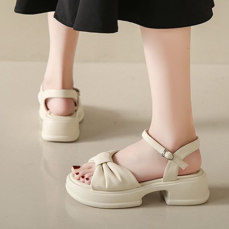 厚底サンダル 22.5～25.0cm アンクルストラップ サンダル