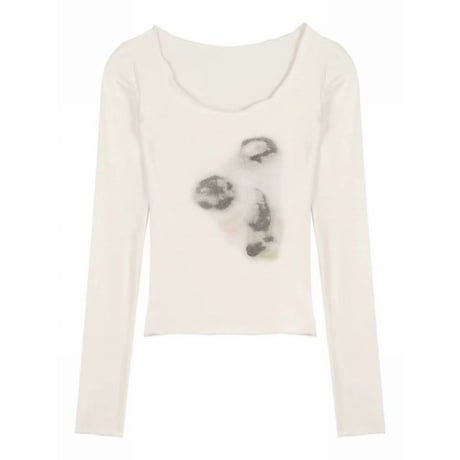 シアートップス ロンT トップス シアーtシャツ スリムフィット タイト プルオーバー tシャツ カットソー 長袖 レトロ 大人可愛い ガーリー カジュアル DTCA-762823250108
