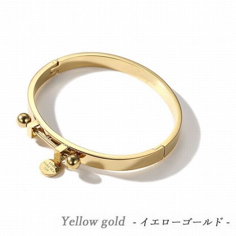 バングル ブレスレット 金属アレルギー対応 韓国アクセサリー イエローゴールド ピンクゴールド ローズゴールド チタン ステンレス DTC-550406644384
