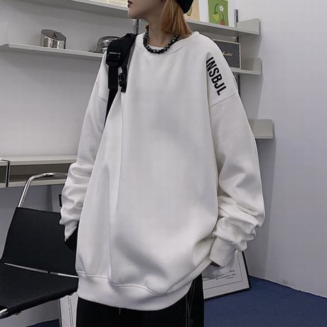 ユニセックス トレーナー プルオーバー 裏起毛 長袖 スウェット クルーネック オーバーサイズ 韓国ファッション メンズ レディース カジュアル ストリート系 DTC-660948217951