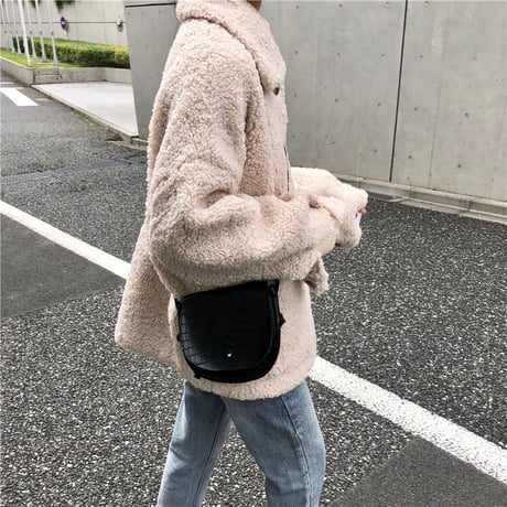 韓国ファッション ショートコート ジャケット もこもこ シングルブレスト コート 大きいポケット 大人カジュアル 秋 冬 オルチャン 韓国 レディース (DTC-603700733049)