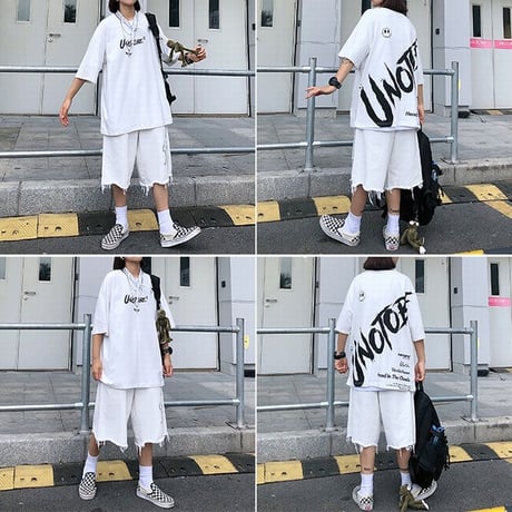 ユニセックス Tシャツ 半袖 メンズ レディース ラウンドネック 英字 バックプリント オーバーサイズ 大きいサイズ ルーズ ストリート TBN-620295284409