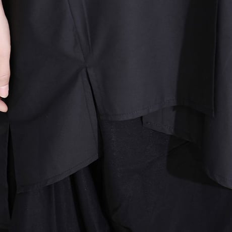 シャツ アシンメトリー 折り襟 半袖 大きいサイズ 韓国ファッション レディース トップス 不規則デザイン 大人カジュアル 大人可愛い ガーリー 620854630513