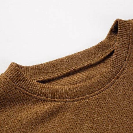 レディース ドッキングワンピース サイドスリット レイヤード風 ニット ロング丈 長袖 フェミニン 韓国ファッション オルチャン (DCT-577605333922)