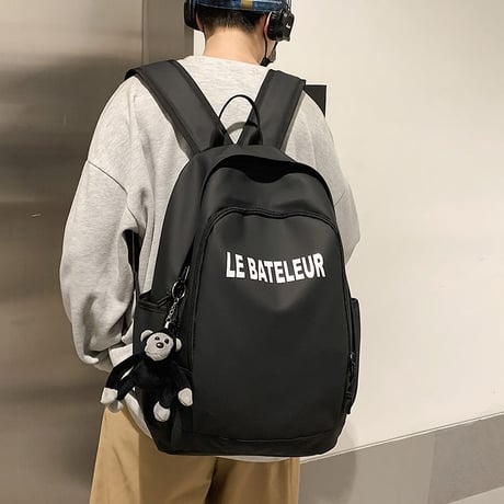 【3カラー】 サルのぬいぐるみ付き バックパック リュック リュックサック 防水 レトロ 韓国ファッション メンズ レディース カジュアル DTC-633963144688