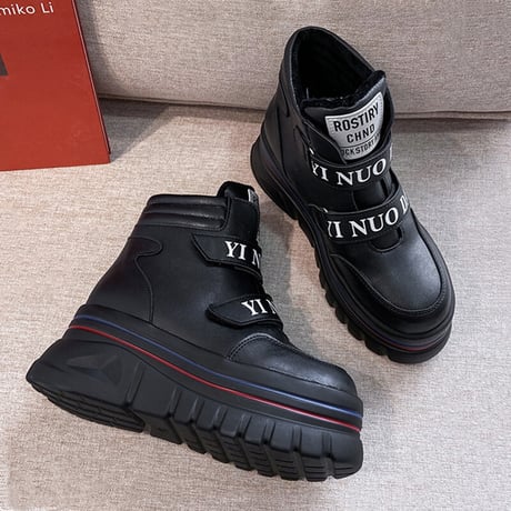 厚底 ダットスニーカー ヒール6cm ハイカット 22.5～24.5cm 韓国ファッション レディース 厚底スニーカー ハイトップ スニーカー カジュアル スポーツ 632308455327