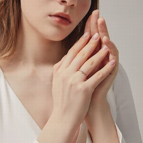 リング キラキラ 韓国アクセサリー 指輪 CZ ピンクゴールド ローズゴールド チタン ステンレス 金属アレルギー アクセサリー DTC-612273127385