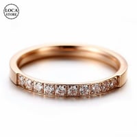 リング レディース ステンレス316L 指輪 金属アレルギー対応 ピンクゴールド キラキラ 6号 7号 8号 9号 11号 17号 19号 (DTC-532123899630)
