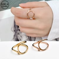 リング 指輪 CZ 金属アレルギー対応 イエローゴールド ローズゴールド チタンスチール キラキラ アクセサリー DTC-607468572172