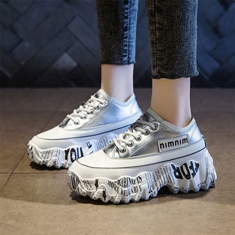 ダッドスニーカー 厚底 レースアップ 7cm 韓国ファッション レディース スニーカー ダッドシューズ 厚底スニーカー ボリュームスニーカー スポーツ 歩きやすい 610902961717