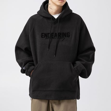 ユニセックス フリースパーカー プルオーバー ロゴ 裾ドローコード オーバーサイズ 長袖 カジュアル 韓国ファッション メンズ レディース ストリート系ファッション DTCA-731551916759