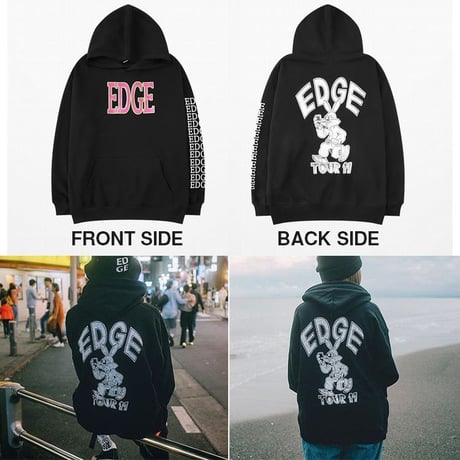 ユニセックス プルオーバー パーカー EDGE ラビット 裏起毛 オーバーサイズカジュアル 韓国ファッション メンズ レディース 韓国ストリートファッション DTC-609302194199