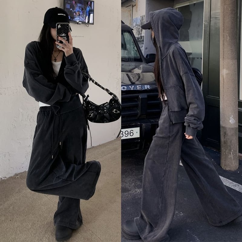 スウェット セットアップ 上下セット ジップアップ パーカー パンツ