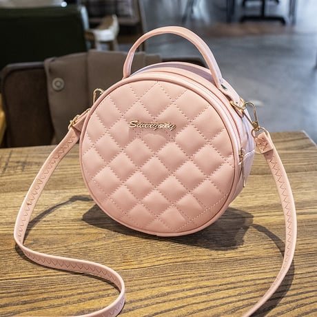 サークルバッグ 2WAYバッグ ショルダーバッグ ハンドバッグ ミニバッグ 肩掛け 斜め掛け キルティングバッグ バッグ レトロ 韓国ファッション レディース DTCA-676267932401