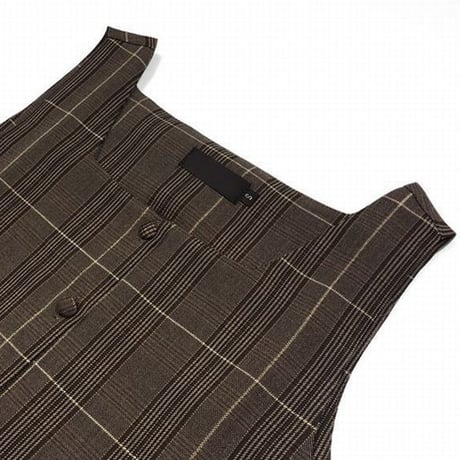 セットアップ 2点セット ブラウス ジャンパースカート チェック柄 ジャンスカ ミニワンピース シフォン Aライン くるみボタン長袖 レトロ 大人可愛い ガーリー DTCA-631671236016