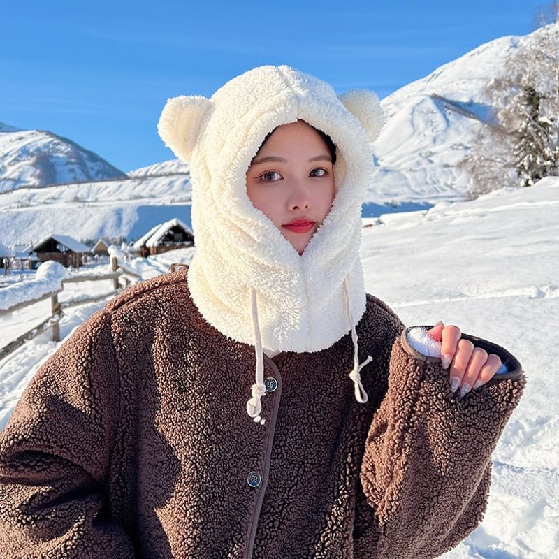 海外限定 HamiKuma クマデザイン フード付きケープ 海外限定 HamiKuma クマデザイン フード付きケープ