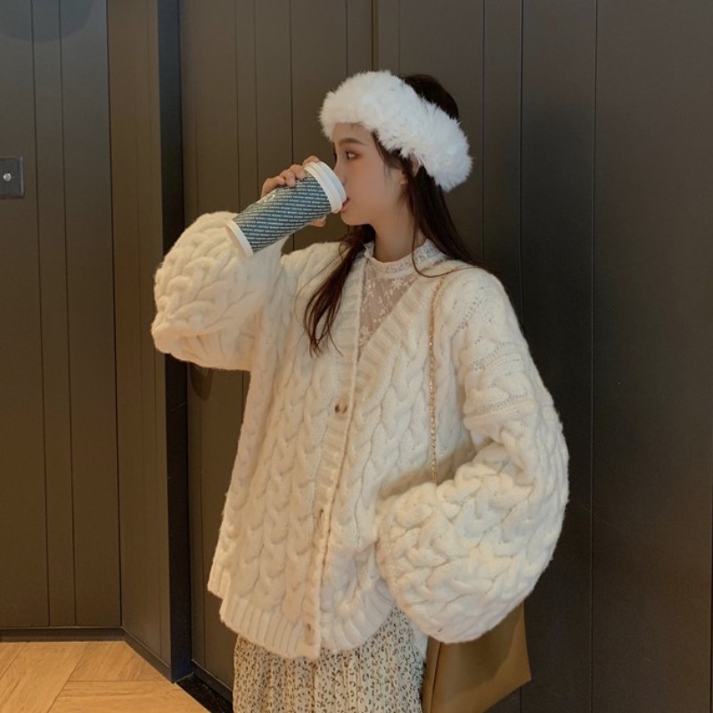 最高のヴィンテージ加工 ベッカム着 RRL ケーブル編み ニットカーディガン M 最高のヴィンテージ加工 ベッカム着 RRL ケーブル編み ニット