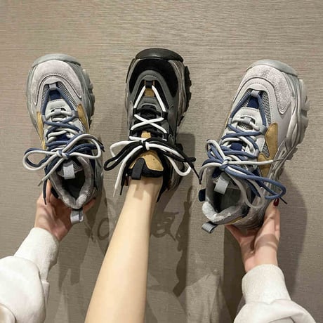 ダットスニーカー 厚底 22.5～25.0cm 厚底スニーカー スニーカー カジュアル スポーツ 韓国ファッション レディース シューズ DTC-665976007645