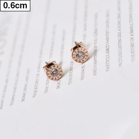 両耳 ピアス メンズ レディース スタッドピアス キャッチ式 CZ 金属アレルギー対応 シルバー ゴールド チタンスチール アクセサリー DTC-582264692299