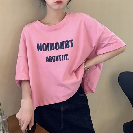 クロップド丈 Tシャツ 半袖 ラウンドネック へそ出し 韓国ファッション レディース ショート丈 トップス カットソー 夏 大人可愛い ガーリー DTC-619963183293