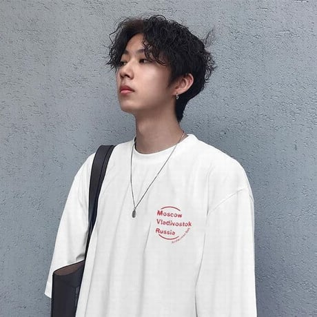 Tシャツ 半袖 メンズ レディース ユニセックス ラウンドネック シンプル 英字 プリント オーバーサイズ 大きいサイズ ルーズ ストリート TBN-598421115951