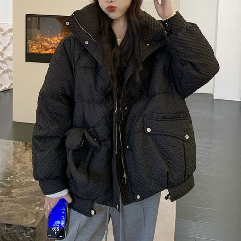 ワンダフルワールド　ダッフルコート　ジャケット　うさぎ　刺繍 黒菟華 月兎スカジャン LIN AL-756003 和柄 和風 スーベニア