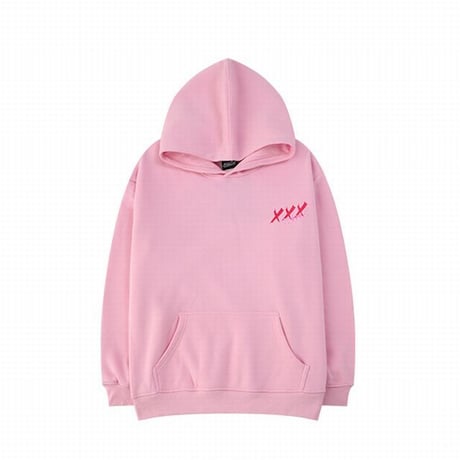 ユニセックス プルオーバー パーカー 裏起毛 韓国ファッション メンズ レディース X文字 バツ プリント オーバーサイズ ストリート DTC-611092783031
