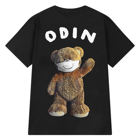 ユニセックス Tシャツ 半袖 マスククマちゃん バックプリント オーバーサイズ 大きめ カジュアル 韓国ファッション メンズ レディース 韓国ストリートファッション DTC-673750986109