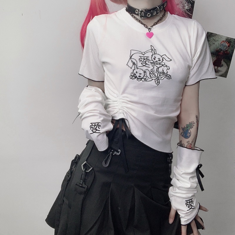 セットアイテム tシャツ アームウォーマー アームカバー 半袖 トップス