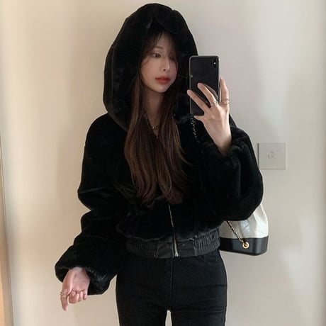 ボアジャケット ファージャケット アウター ショート丈 ジップアップ ファー フェイクファー 長袖 レトロ 韓国ファッション レディース 大人可愛い ガーリー DTCA-613920808659