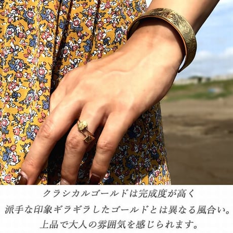 ハワイアンジュエリー リング オーバル 指輪 スクロール 波 レディース 金属アレルギー対応 ハワジュ サージカル ステンレス PVD インスタ grs8686