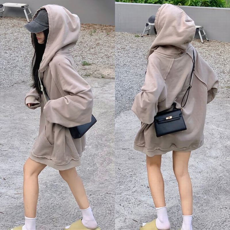 ジップアップ パーカー ヴィンテージ加工 トップス ウォッシュ