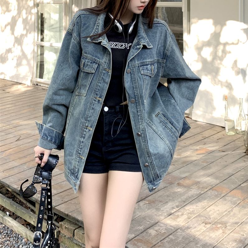 オーバーサイズ デニムジャケット Gジャン ライトアウター デニム  