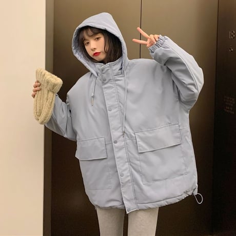 マウンテンパーカー マウンテンジャケット 中綿 韓国ファッション レディース ブルゾン アウター ジャケット ゆったり アウター 体型カバー シンプル DTC-630476996502