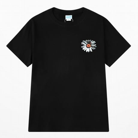ユニセックス Tシャツ 半袖 ラウンドネック デイジープリント オーバーサイズ 韓国ファッション メンズ レディース 大きいサイズ ストリートファッション DTC-619619211600