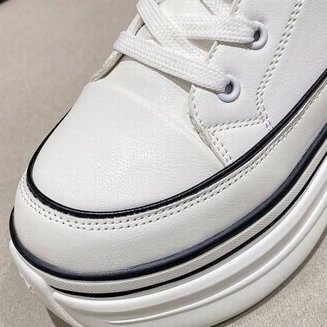 厚底 ハイカットスニーカー 22.0～24.5cm ハイトップ ショートブーツ シューレース カジュアル 韓国ファッション レディース 大人可愛い ガーリー DTC-681860323294