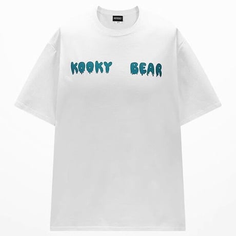 ユニセックス Tシャツ 半袖 KOOKY BEAR クマ バックプリント オーバーサイズ カジュアル ストリート系ファッション 韓国ファッション メンズ レディース DTC-706524874206