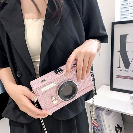 ショルダーバッグ カメラ型 スクエアバッグ ミニバッグ チェーン オールシーズン 斜め掛け バッグ レトロ 韓国ファッション レディース 大人可愛い ガーリー DTC-720956650575
