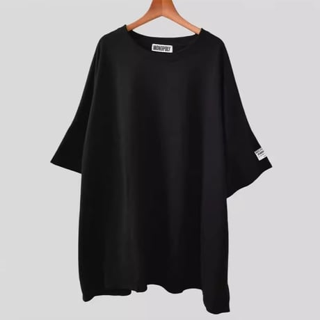 tシャツ 半袖 ロングtシャツ ゆったり ビッグシルエット 5分袖 トップス プルオーバー 体型カバー 無地 レトロ 大人可愛い ガーリー カジュアル DTCA-777303955560