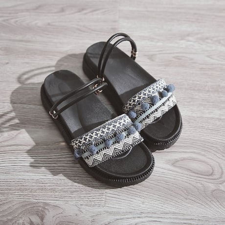 レディース 厚底 2WAYストラップ サンダル プラットフォーム フラットサンダル 厚底サンダル 歩きやすい 疲れない フェミニン (DCT-571496643633)