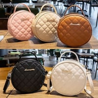 サークルバッグ 2WAYバッグ ショルダーバッグ ハンドバッグ ミニバッグ 肩掛け 斜め掛け キルティングバッグ バッグ レトロ 韓国ファッション レディース DTCA-676267932401