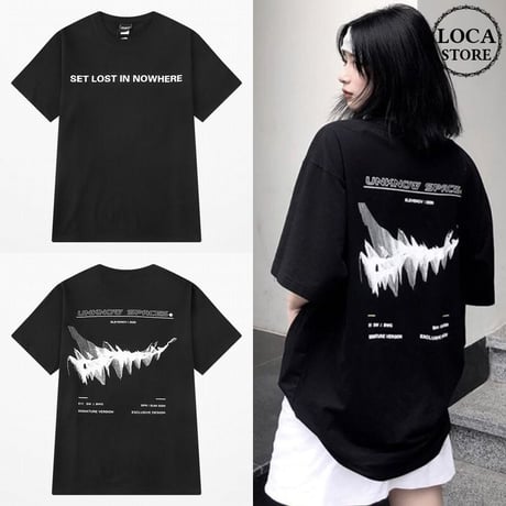 ユニセックス Tシャツ 半袖 メンズ レディース ラウンドネック 英字 バックプリント オーバーサイズ 大きいサイズ ルーズ ストリート TBN-620922035687