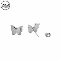 両耳 ピアス バタフライ 蝶々 キャッチ メンズ レディース シルバー 合金 アクセサリー DTC-623332905476