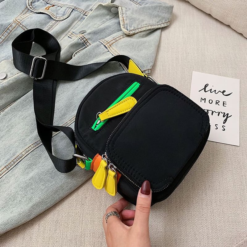 マルチカラー ショルダーバッグ ポシェット メッセンジャーバッグ ミニ