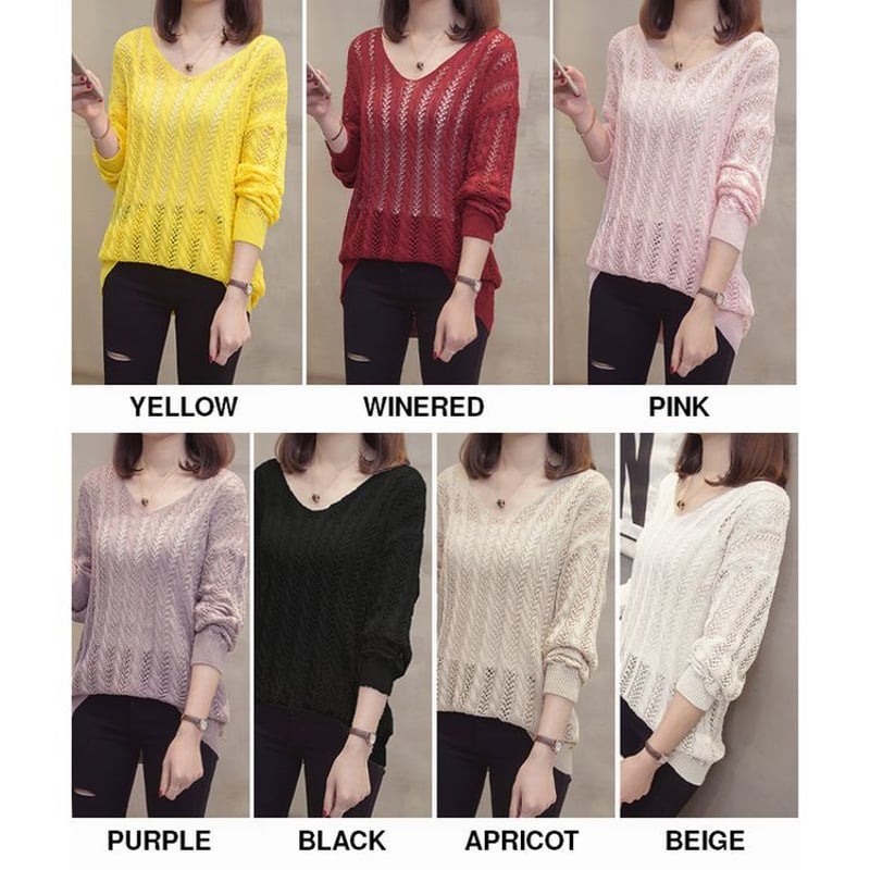 レディース 《7COLOR》 Vネック 背中リボン かぎ編みレース レディース 《7COLOR》 Vネック 背中リボン かぎ編みレース