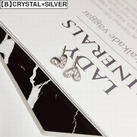ピアス ハートモチーフ キラキラ 韓国アクセサリー キャッチ CZ キュービックジルコニア 合金 シルバー925 アクセサリー DTC-565168659547