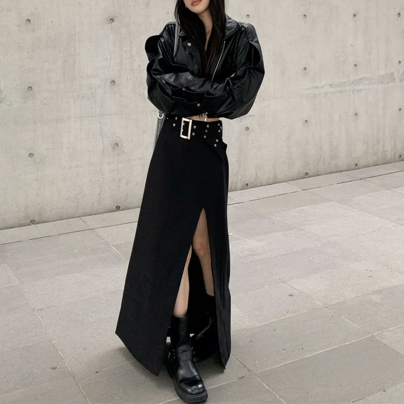 judin レザージャケット　セットアップ Leather like over jacket setup | Judin