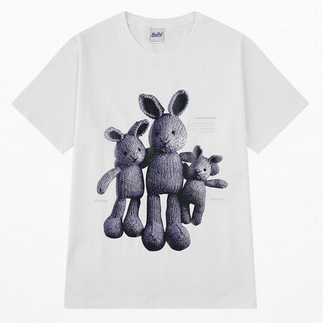 ユニセックス Tシャツ 半袖 メンズ レディース ラウンドネック ラビット うさぎ プリント オーバーサイズ 大きいサイズ ルーズ ストリート TBN-622458443446