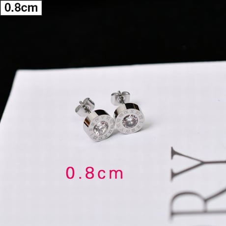 両耳 ピアス メンズ レディース スタッドピアス キャッチ式 CZ 金属アレルギー対応 シルバー ゴールド チタンスチール アクセサリー DTC-582264692299